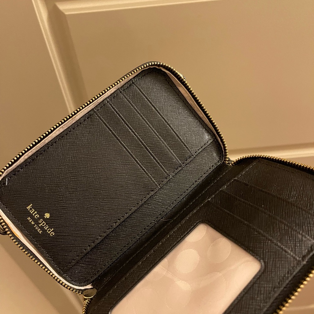 Kate spade mini card crossbody black purse